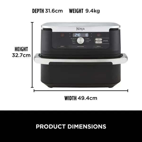 Аэрогриль 7-в-1 Ninja FlexDrawer Dual Zone, 10.4 литров AF500EU/AF500UK