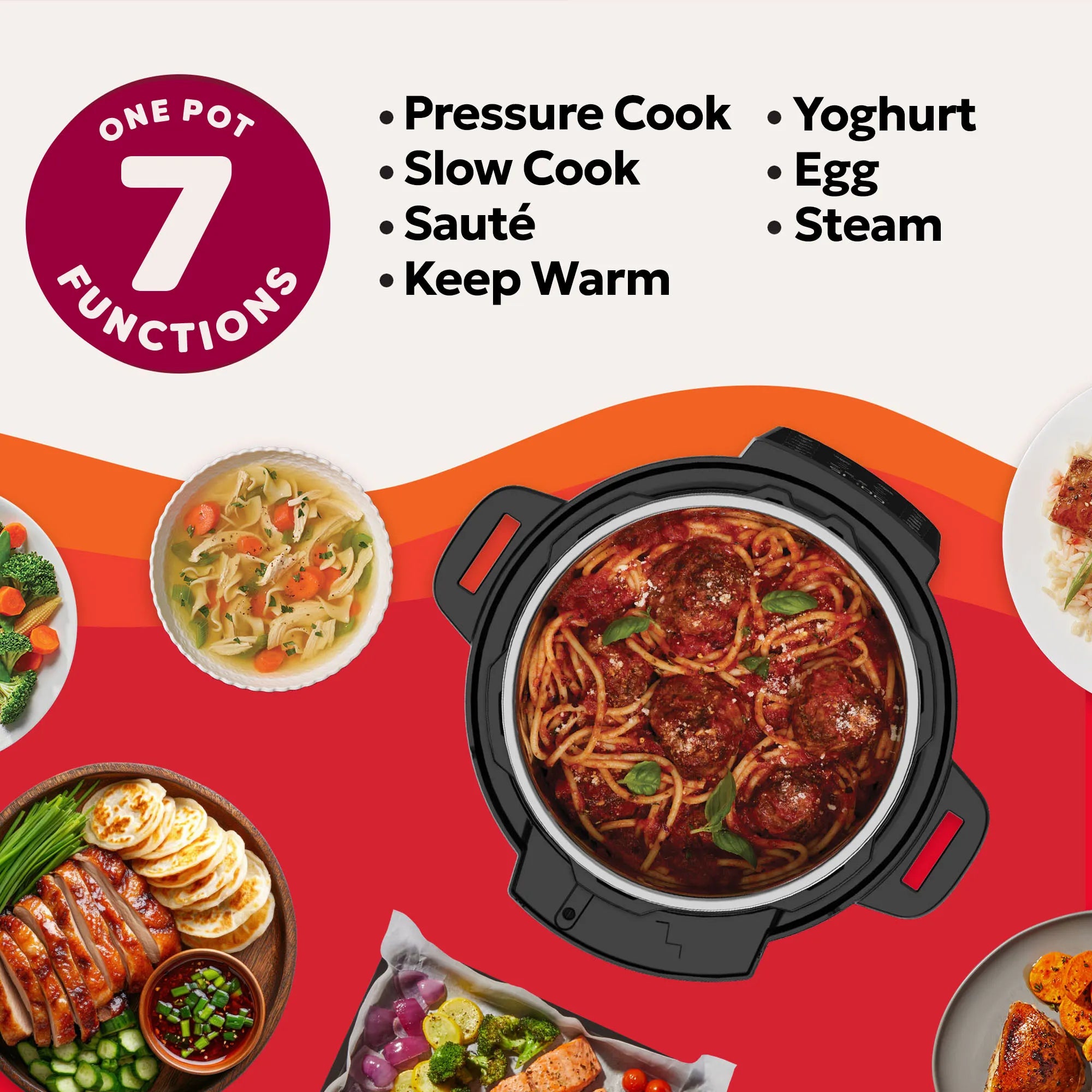 Большая мультиварка 7-в-1 для большой семьи Instant Pot Classic XL 7.1L