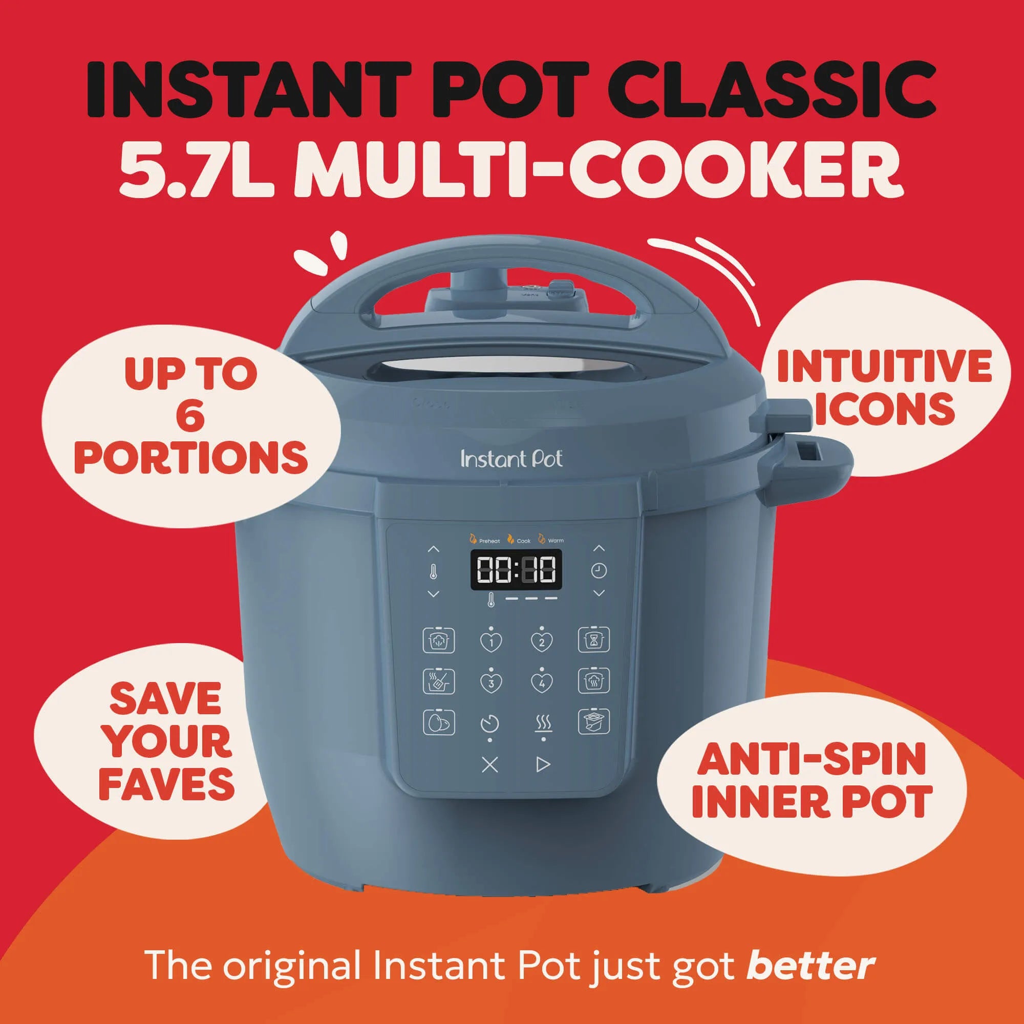 Мультиварка 7-в-1 Instant Pot Classic 5.7L — Daydream Blue