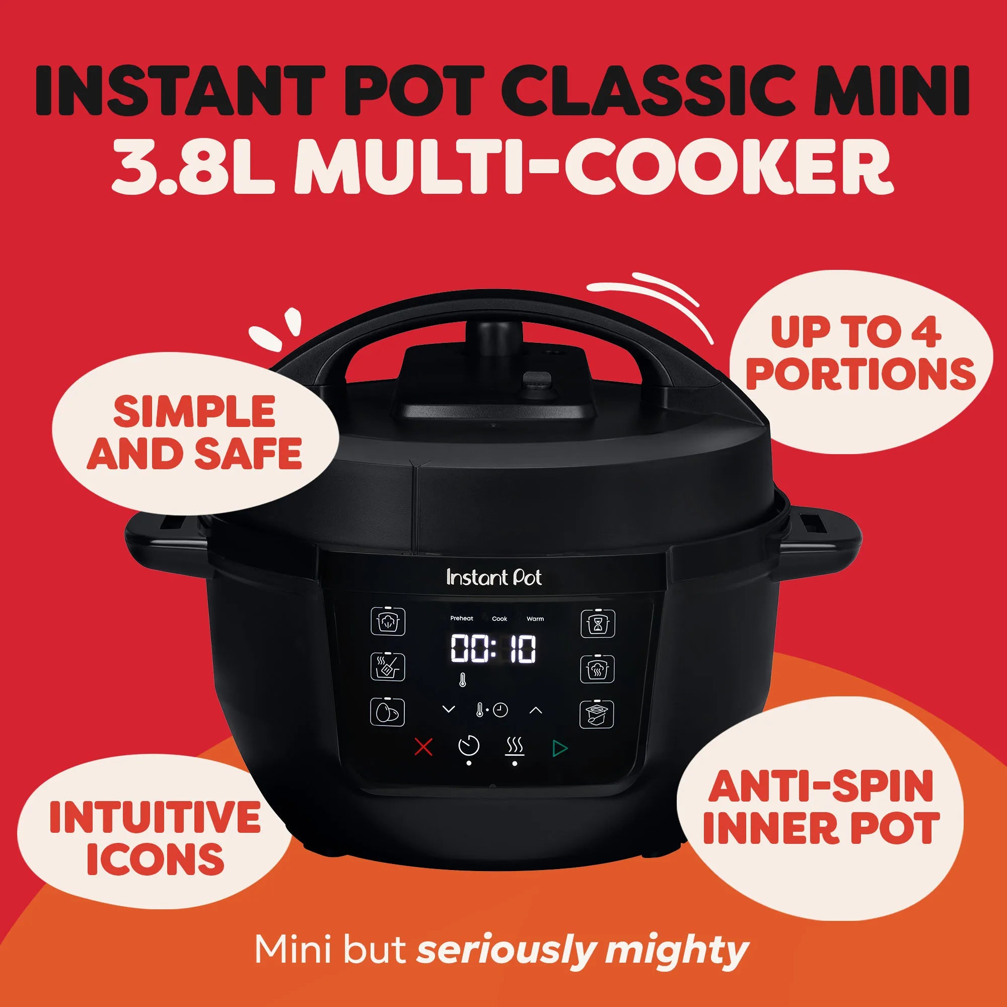 Мультиварка 7-в-1  Instant Pot Classic Mini 3.8L — Black Pepper