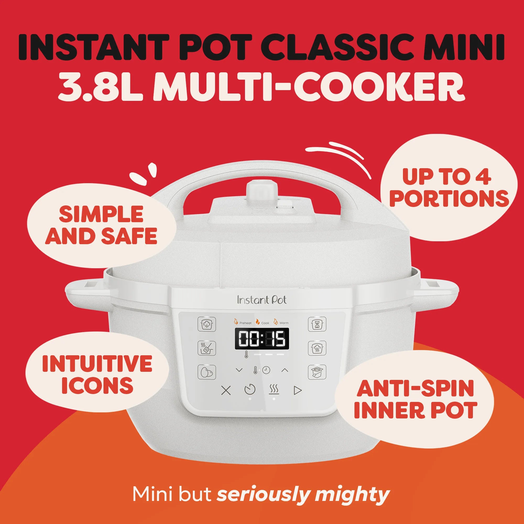 Мультиварка 7-в-1  Instant Pot Classic Mini 3.8L — Sea Salt