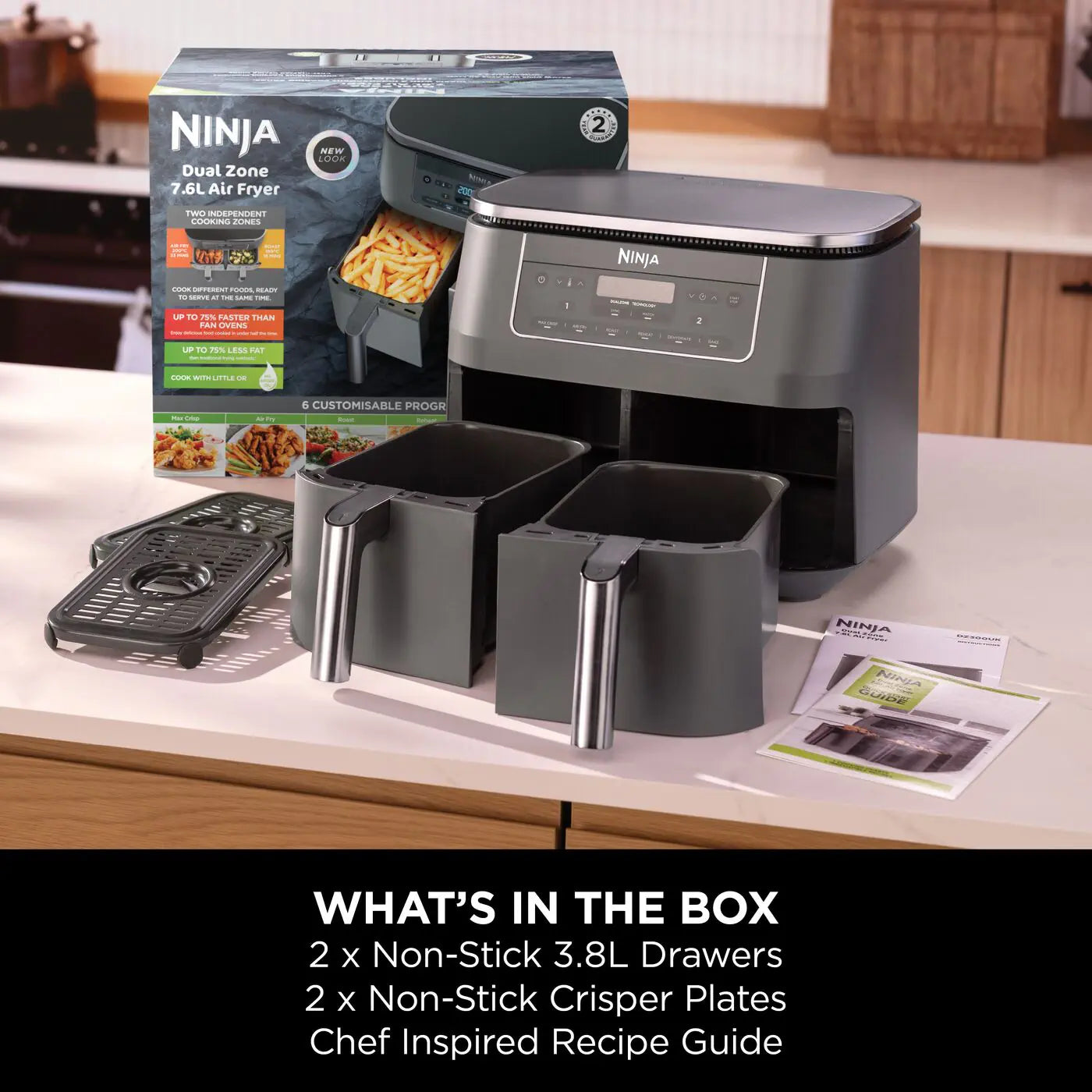 Аэрогриль 6-в-1 Ninja Digital Dual Zone, 7.6 литров DZ300EU/DZ300UK