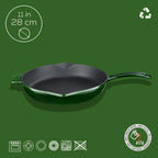 Чугунная сковорода круглая Lava Premium 28 см