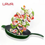 Чугунная сковорода круглая Lava Premium 28 см