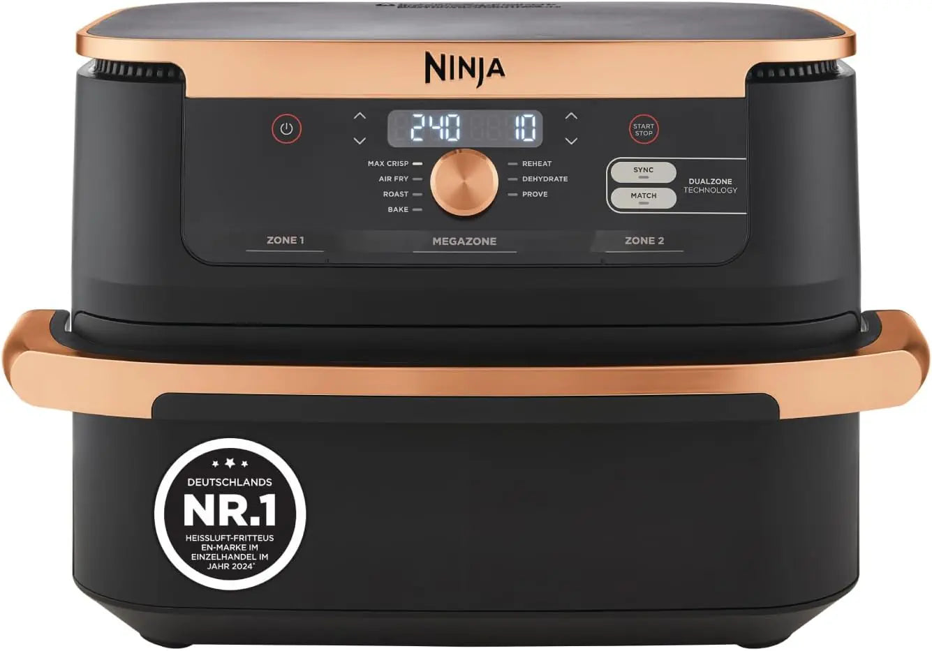 Аэрогриль 7-в-1 Ninja FlexDrawer Dual Zone Copper Edition, 10.4 литров AF500EUCP/AF500UKCP