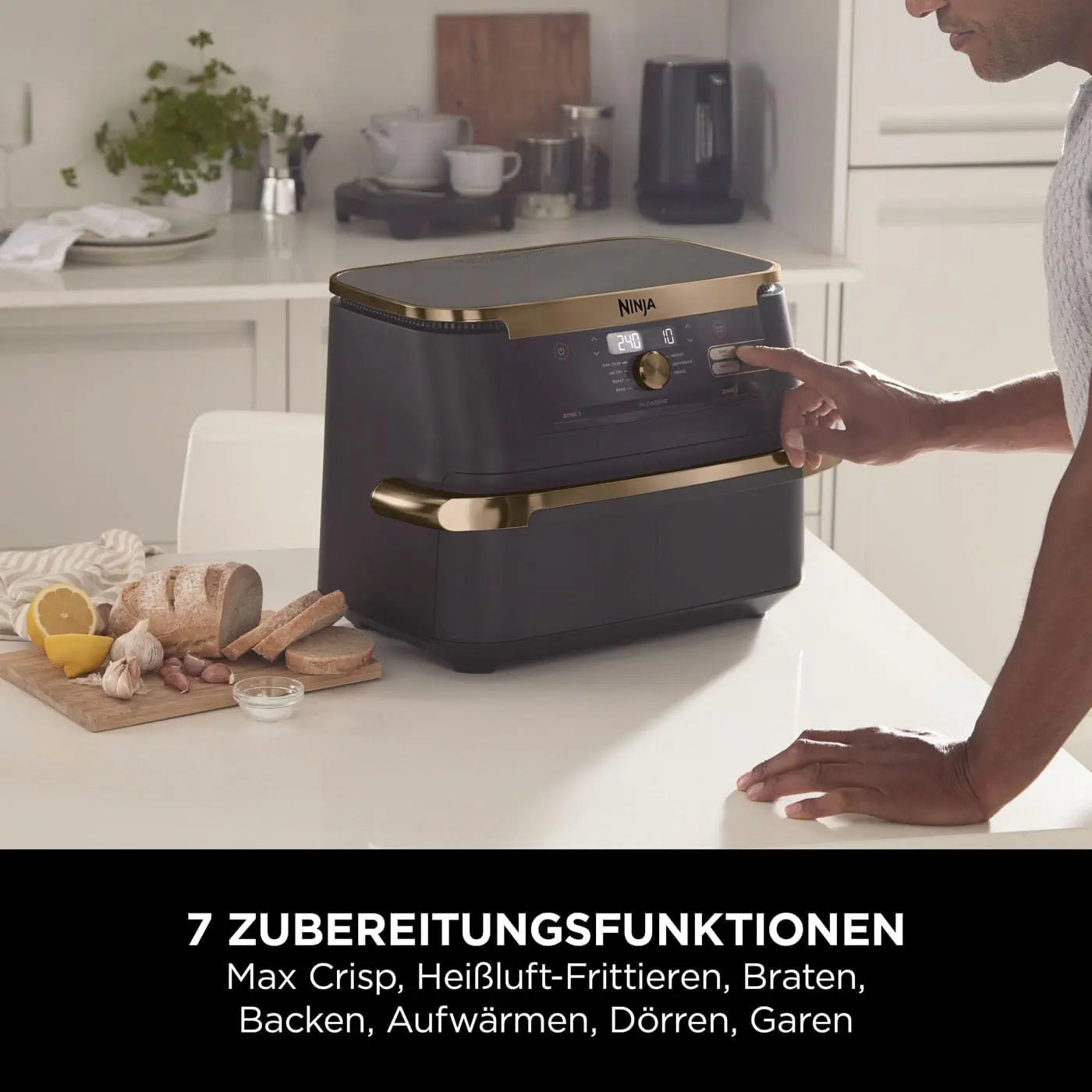 Аэрогриль 7-в-1 Ninja FlexDrawer Dual Zone Copper Edition, 10.4 литров AF500EUCP/AF500UKCP