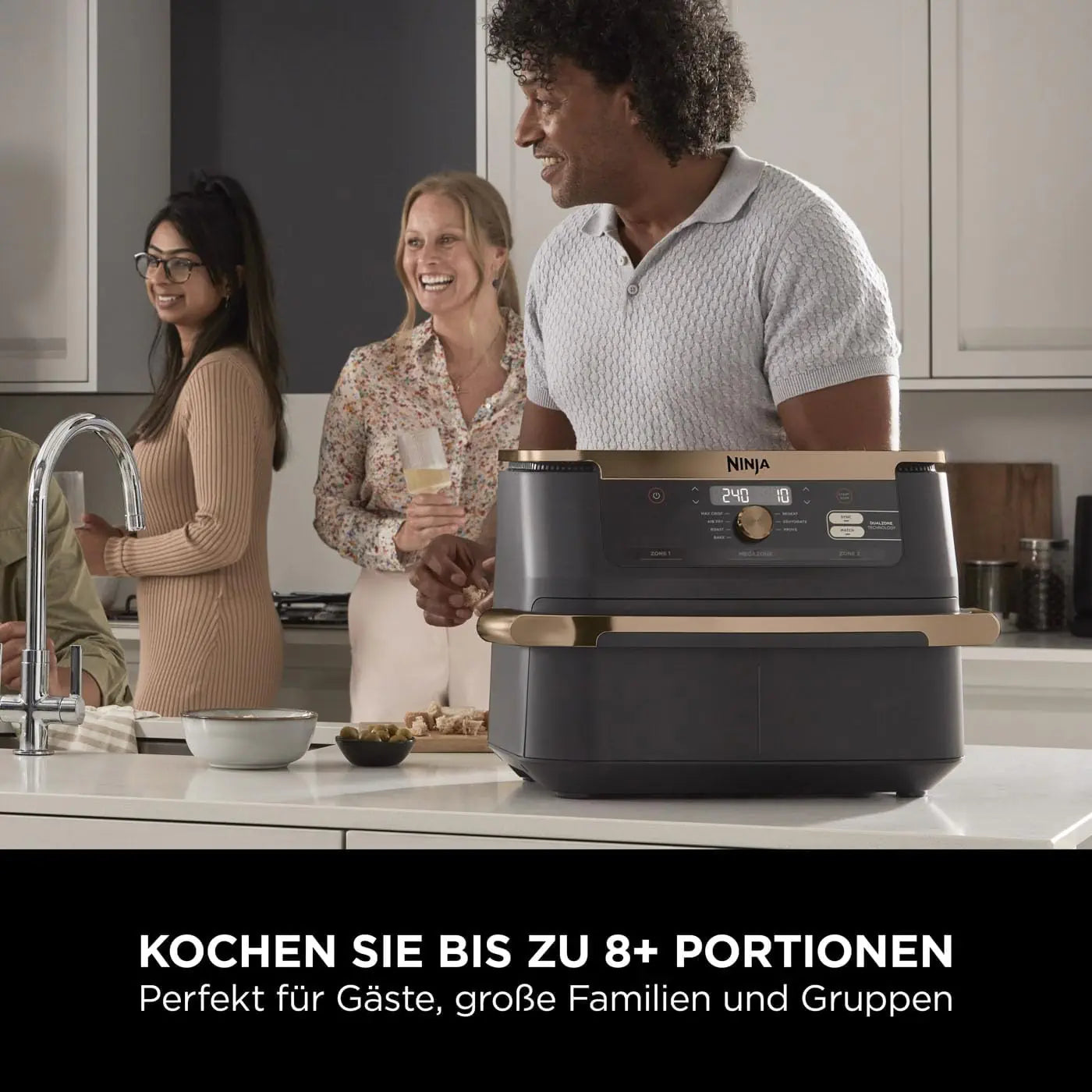 Аэрогриль 7-в-1 Ninja FlexDrawer Dual Zone Copper Edition, 10.4 литров AF500EUCP/AF500UKCP
