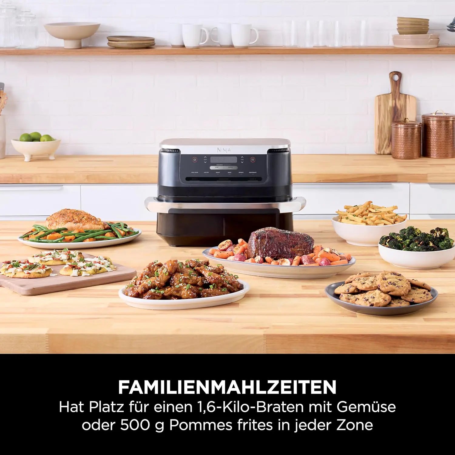 Аэрогриль 6-в-1 Ninja FlexDrawer Dual Zone, 6.6 литров AF550EU/AF550UK