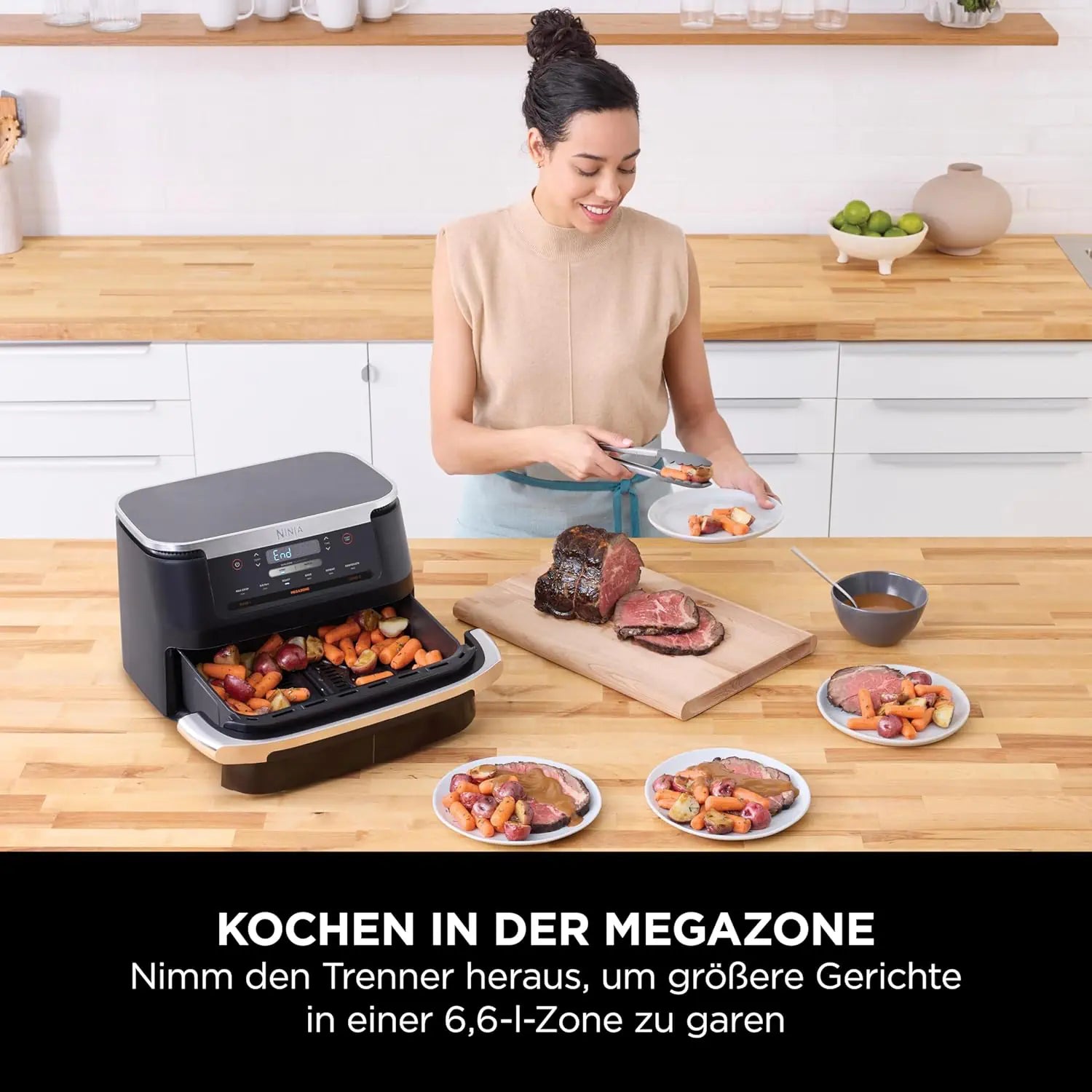 Аэрогриль 6-в-1 Ninja FlexDrawer Dual Zone, 6.6 литров AF550EU/AF550UK