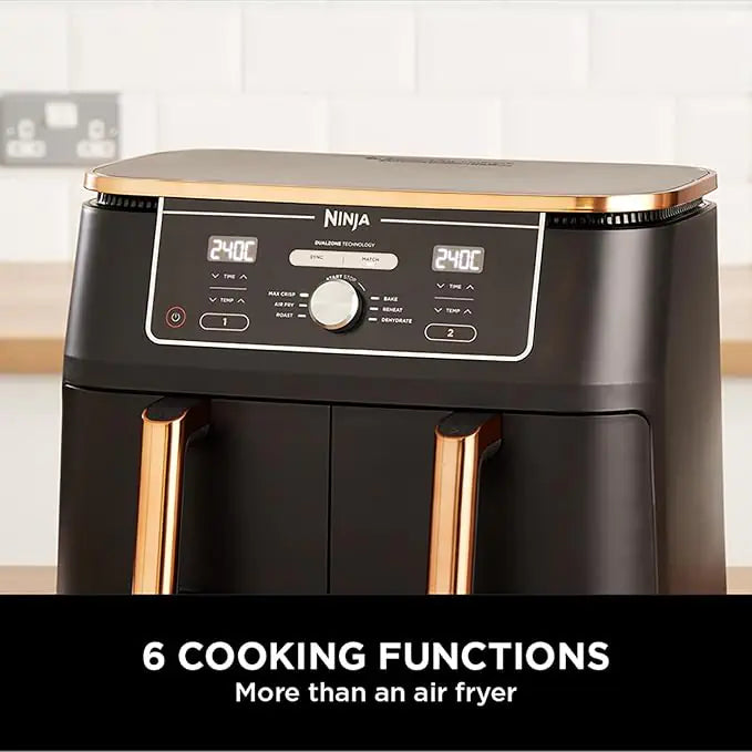 Аэрогриль 6-в-1 Ninja Foodi Max Dual Zone Copper Edition, 9.5 литров AF400EUCP/AF400UKCP
