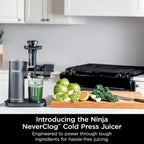 Соковыжималка шнековая Ninja NeverClog - холодный медленный отжим