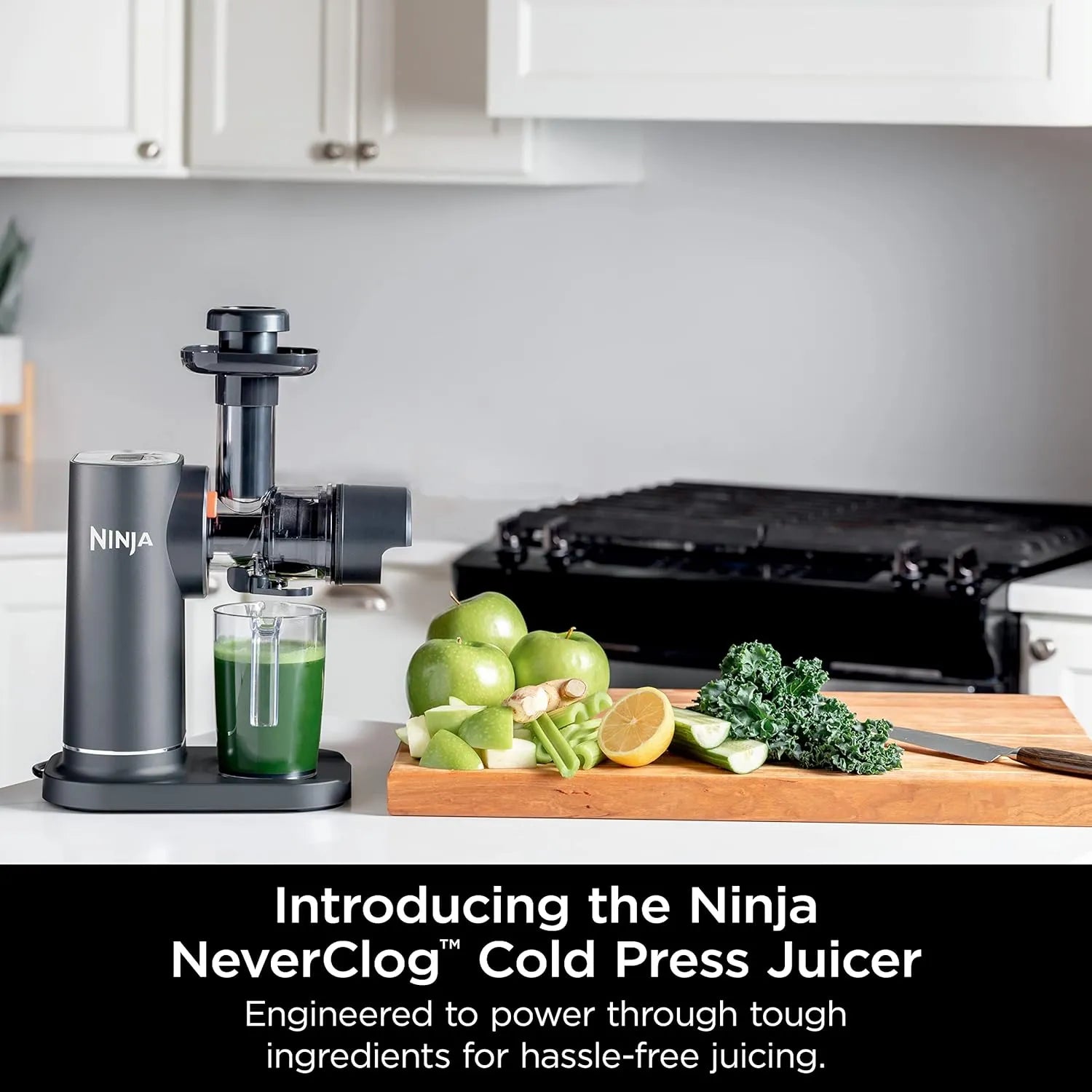 Соковыжималка шнековая Ninja NeverClog - холодный медленный отжим