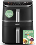 Аэрогриль с керамическим покрытием COSORI Turbo Tower Pro 10,8 литров, 2 камеры DualBlaze