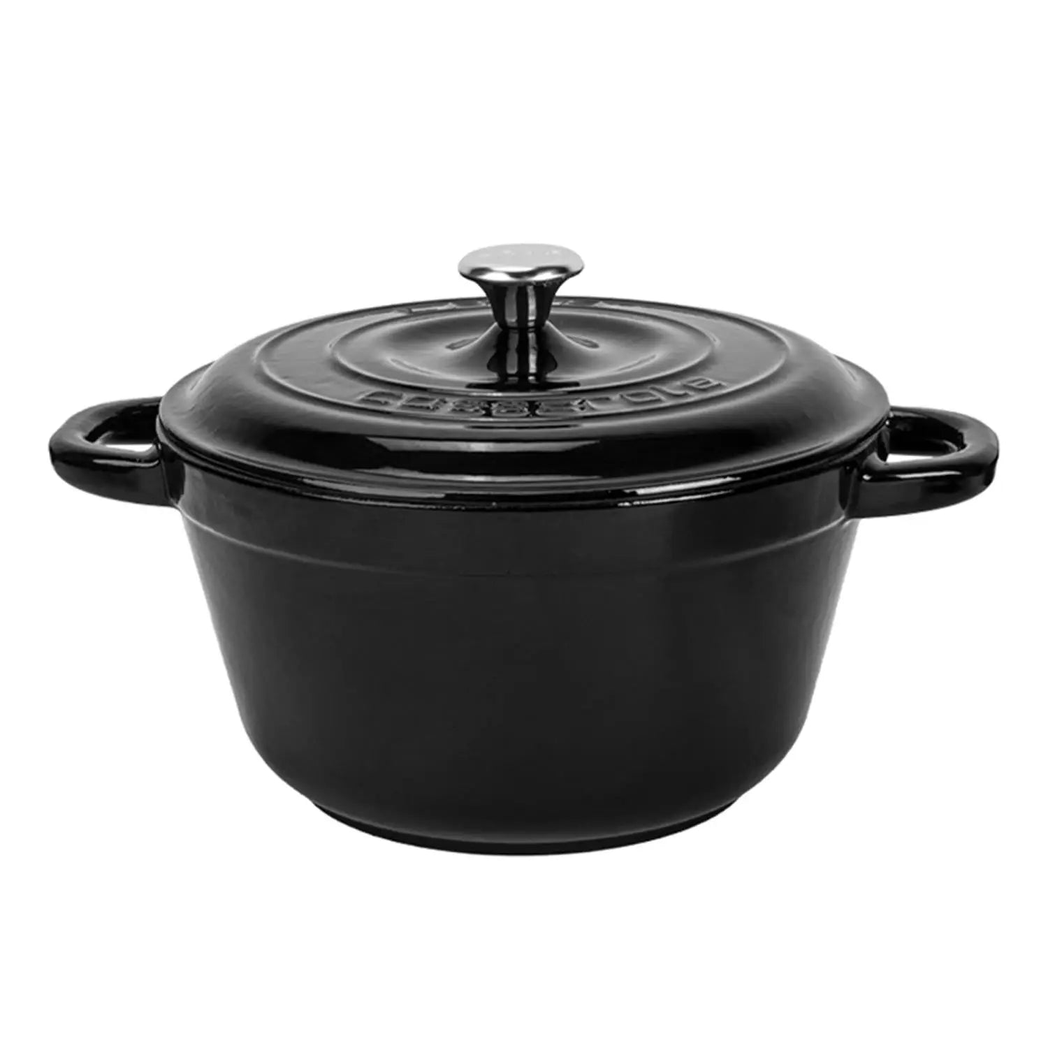 Чугунная кастрюля круглая Lava New Heritage 26 см 4.86 литра с чугунной крышкой