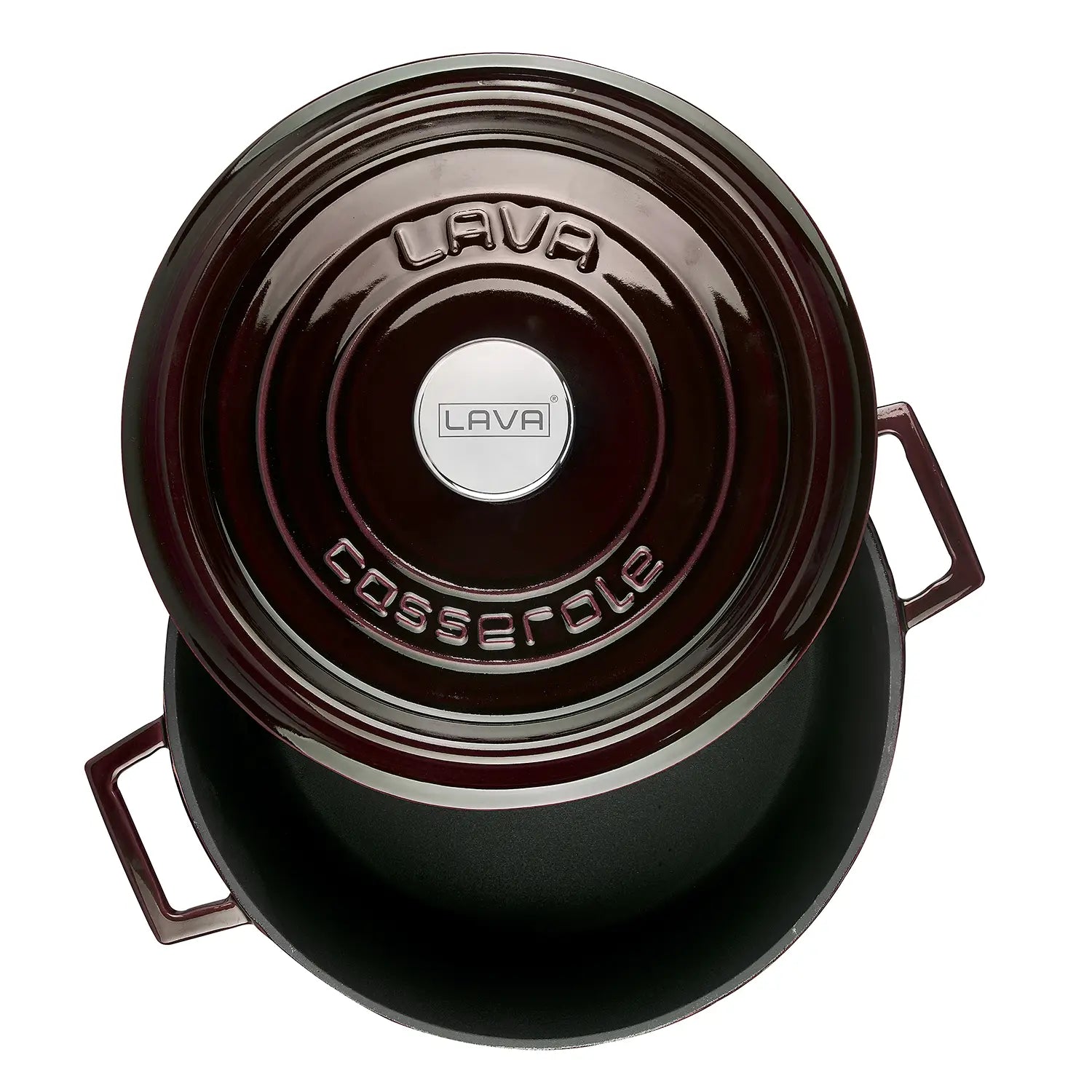 Чугунная кастрюля круглая Lava Premium 28 см 6.71 литра