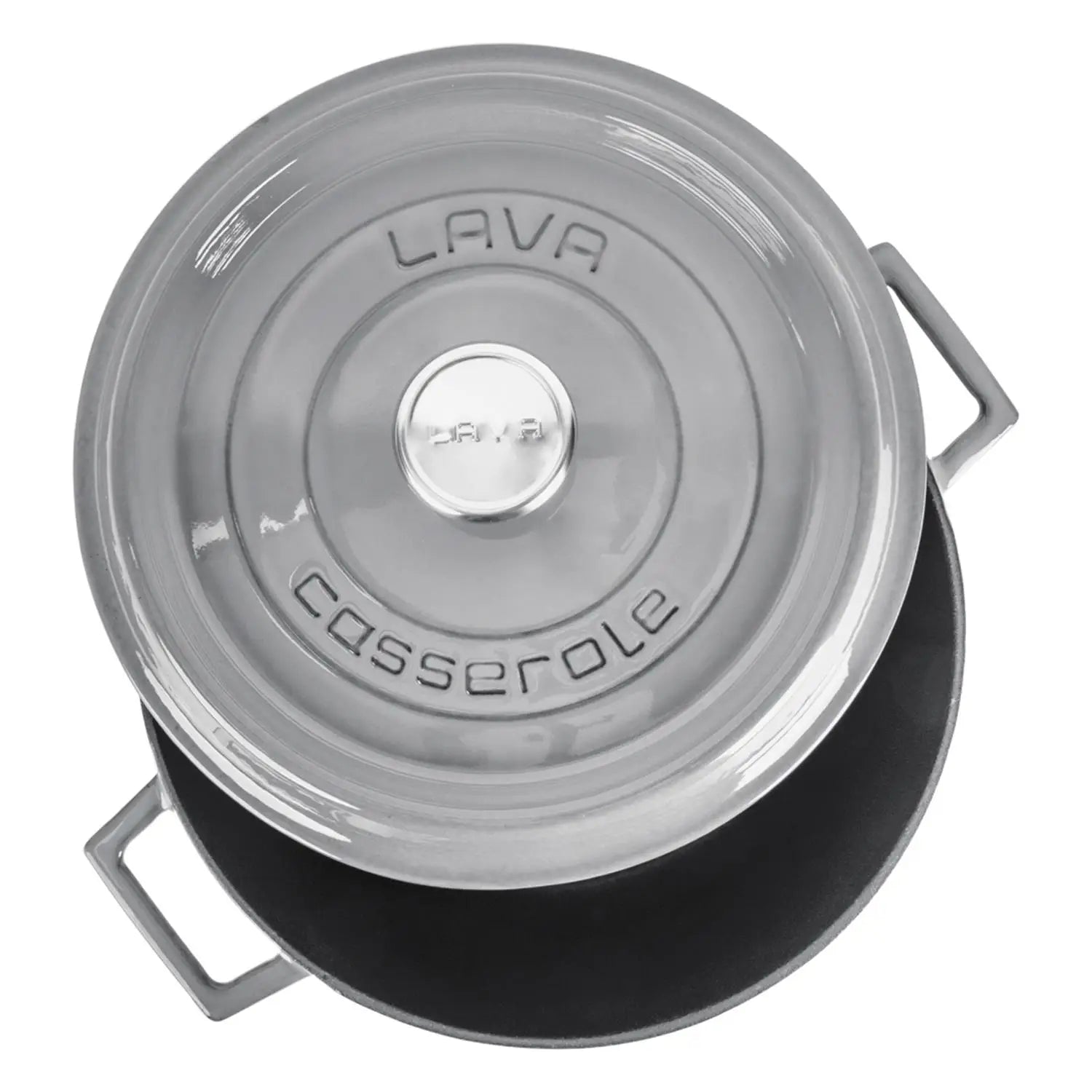 Чугунная кастрюля круглая Lava Premium 28 см 6.71 литра
