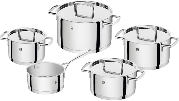 Zwilling Passion набор посуды 5 предметов, стальные крышки, нержавеющая сталь, для всех типов плит