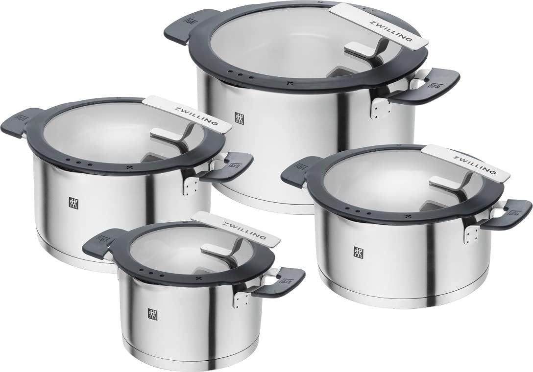 Zwilling Simplify набор посуды (5/4 предметов), сливные носики, ненагревающиеся ручки, нержавеющая сталь, для всех типов плит