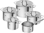 Zwilling TrueFlow набор посуды (5/4/3 предметов), функция слива, матовый, нержавеющая сталь, для всех типов плит