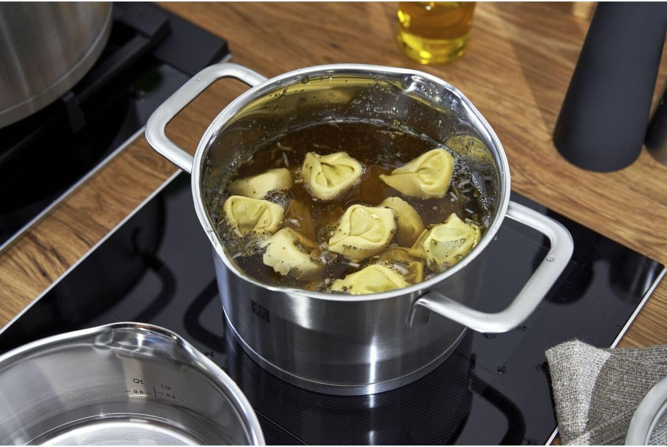 Zwilling TrueFlow набор посуды (5/4/3 предметов), функция слива, матовый, нержавеющая сталь, для всех типов плит